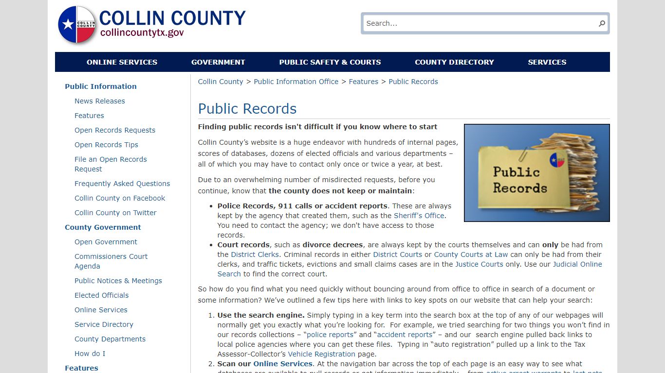 Public Records - Collin County
