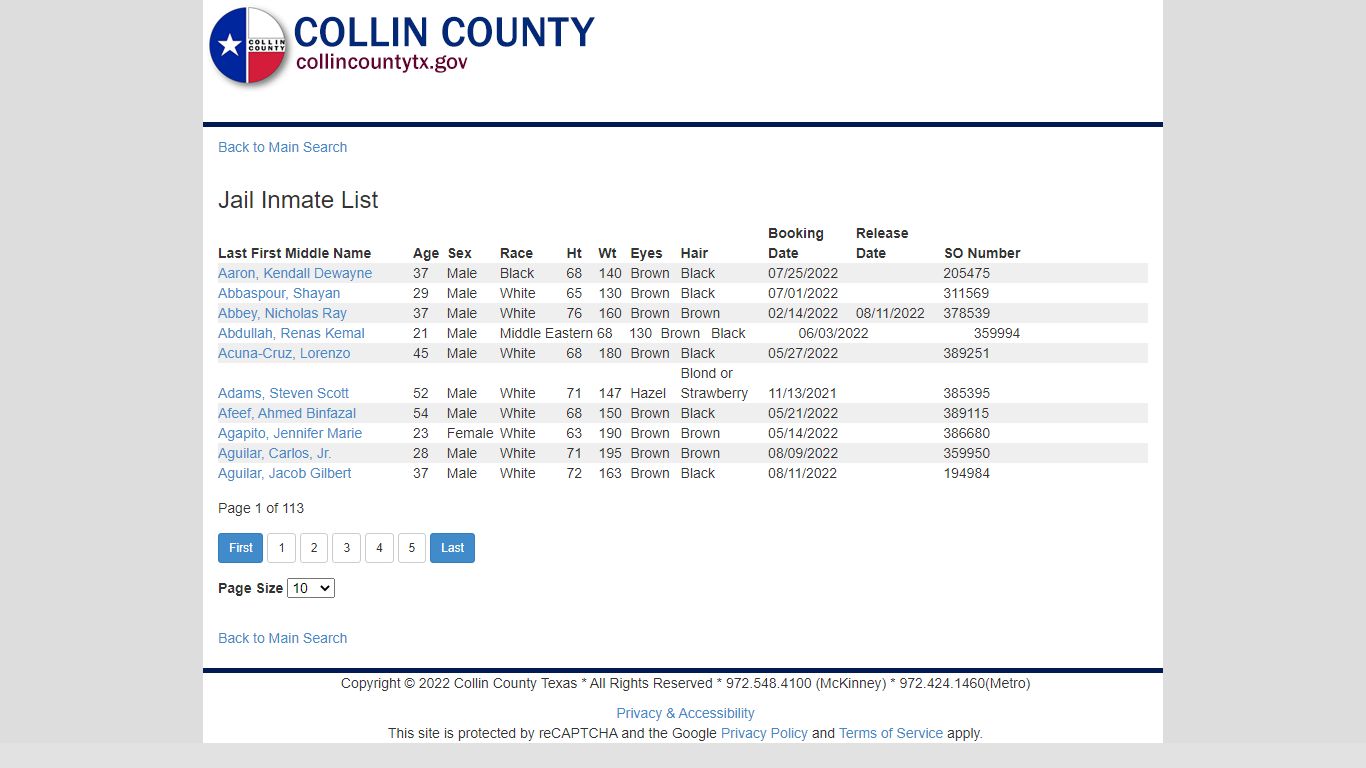 Judicial Online Search - Collin County